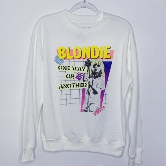 NWT Blondie Retro Gaphic Crewneck Sweatshirt Women's Medium M One Way Or Another - Picture 1 of 4